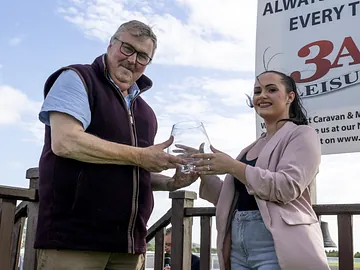 Chris Mason accepting prize