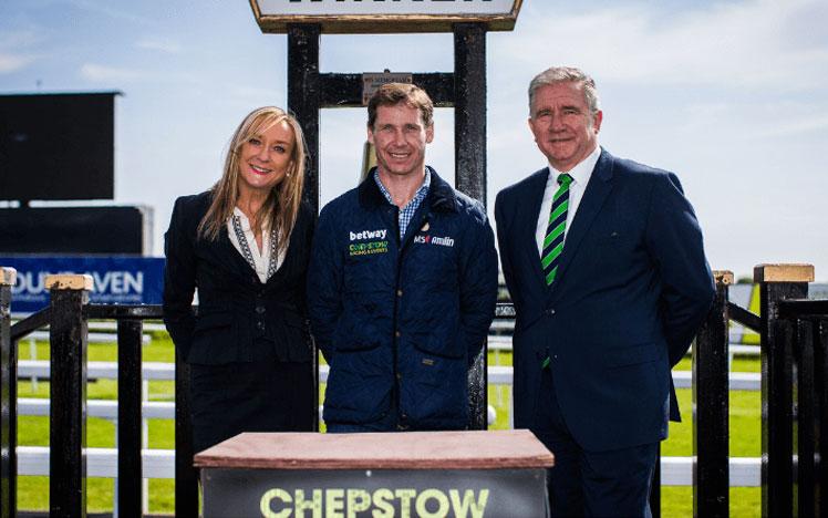 A staff at Chepstow Racecourse