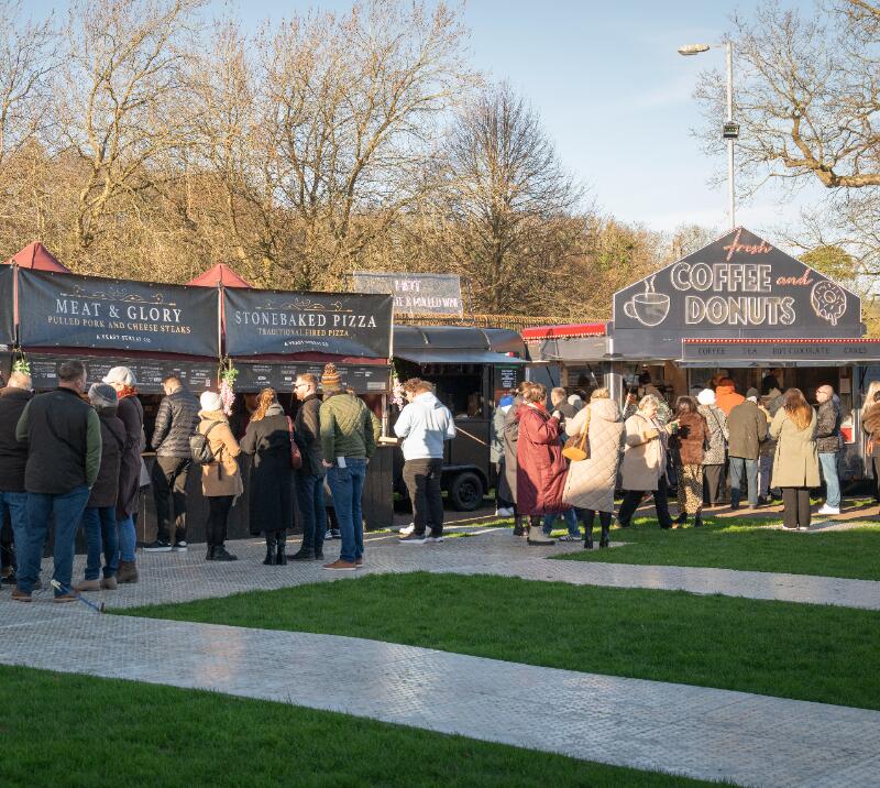 A selection of food and drink stalls at Chepstow Races