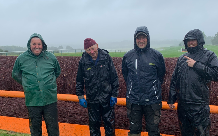 The grounds team at Chepstow Racecourse