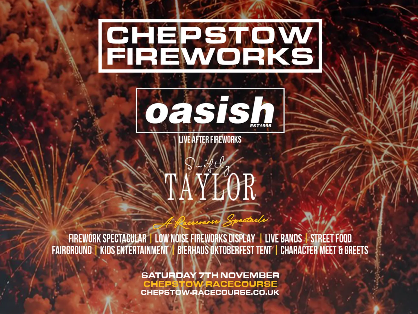 chepstow racecourse fireworks 2026 artwork