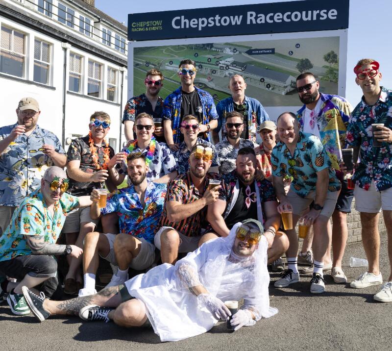 A large stag do at Chepstow Races