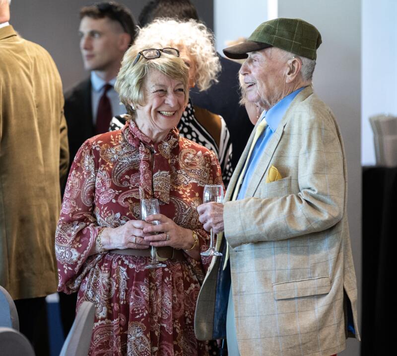 A couple enjoying themselves at Chepstow Racecourse