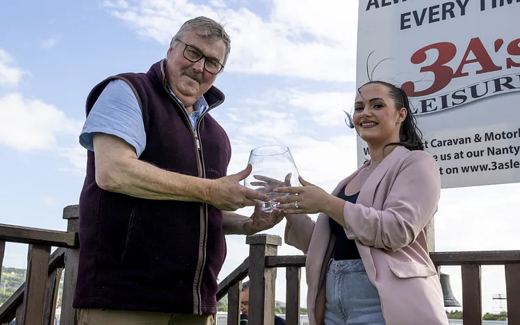 Chris Mason (photographed) receives prize in chepstow